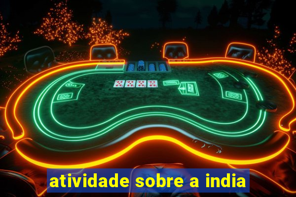 atividade sobre a india